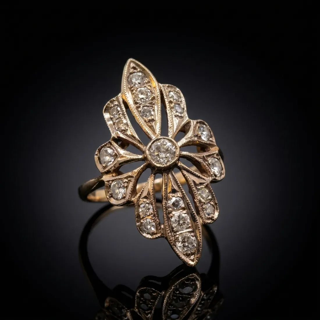 Vintage-Ring 0,66 ct &mdash; Ring mit Diamanten